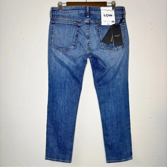 rag & bone Dre Low-Rise Ankle Slim Boyfriend Jean Clean Marie Wash Size 29 NWT - Picture 9 of 12